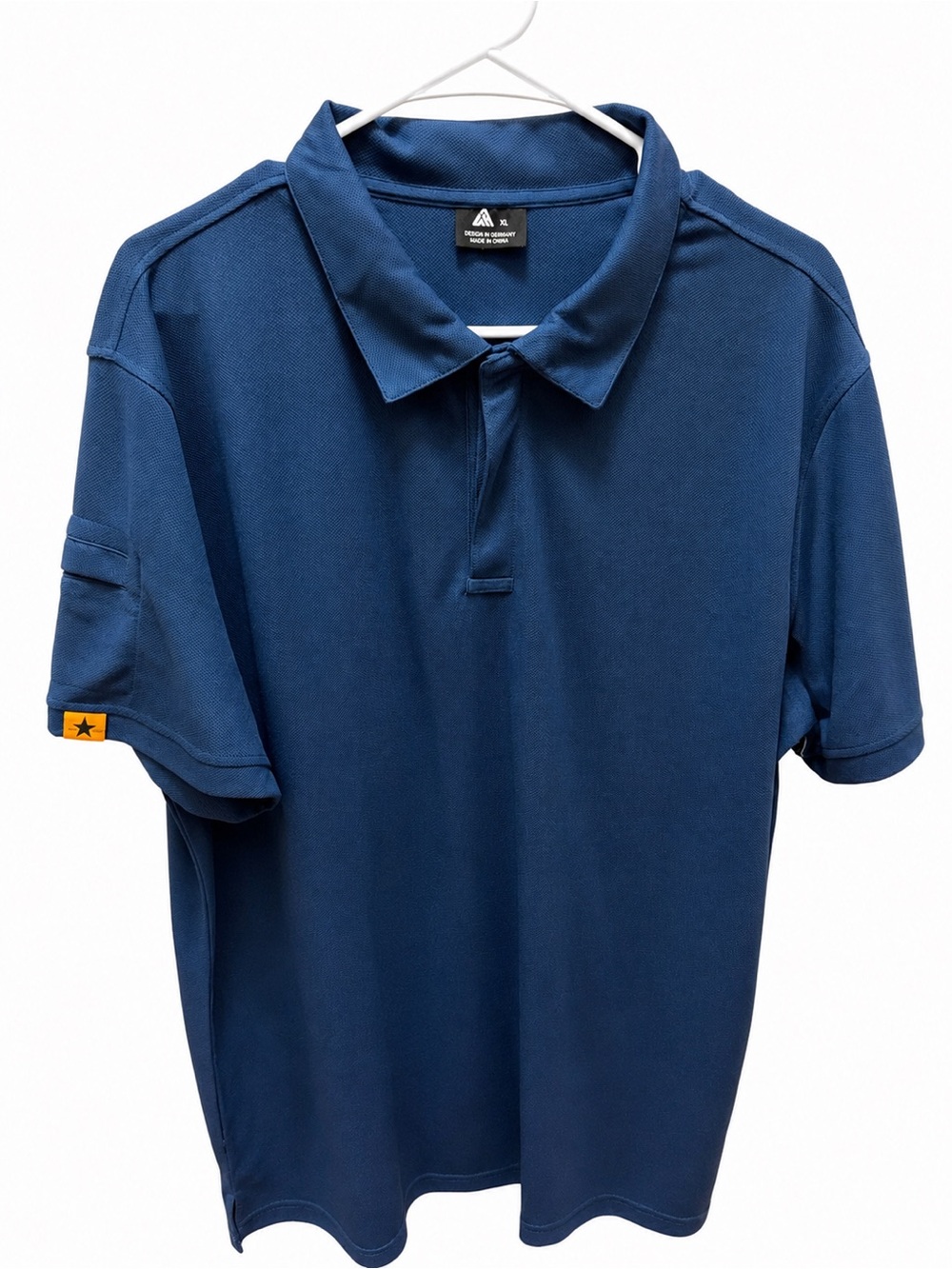 Men’s Navy Blue Polo Shirt - Short Sleeve Collared Top